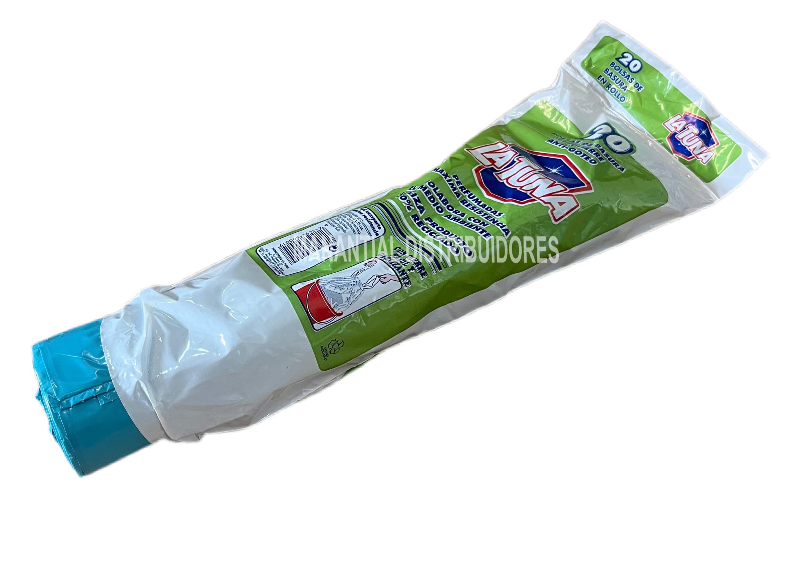 Bolsas de Basura 55x55 perfumadas con autocierre. Color azul