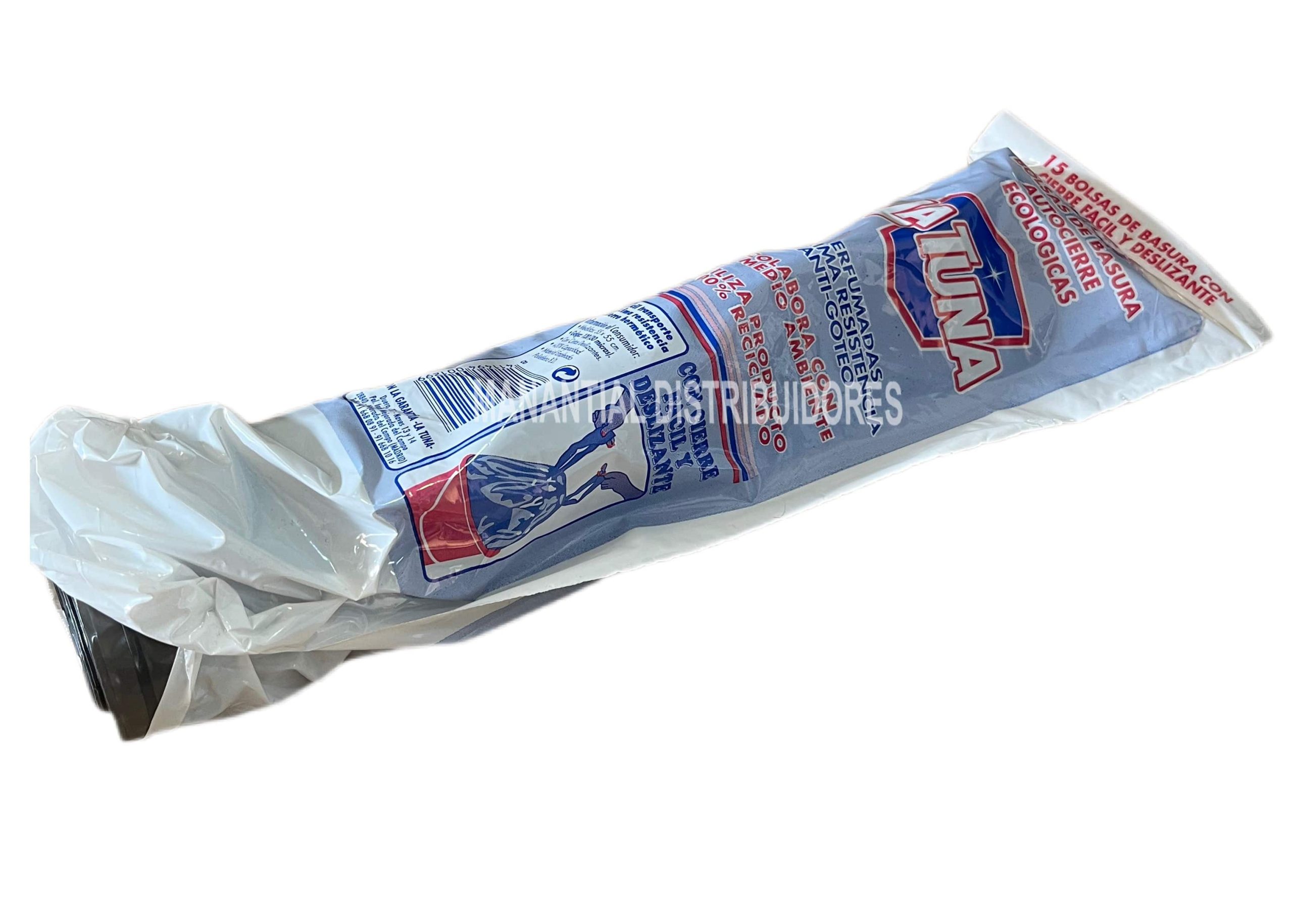 Bolsas de Basura 55x55 perfumadas con autocierre. Color gris