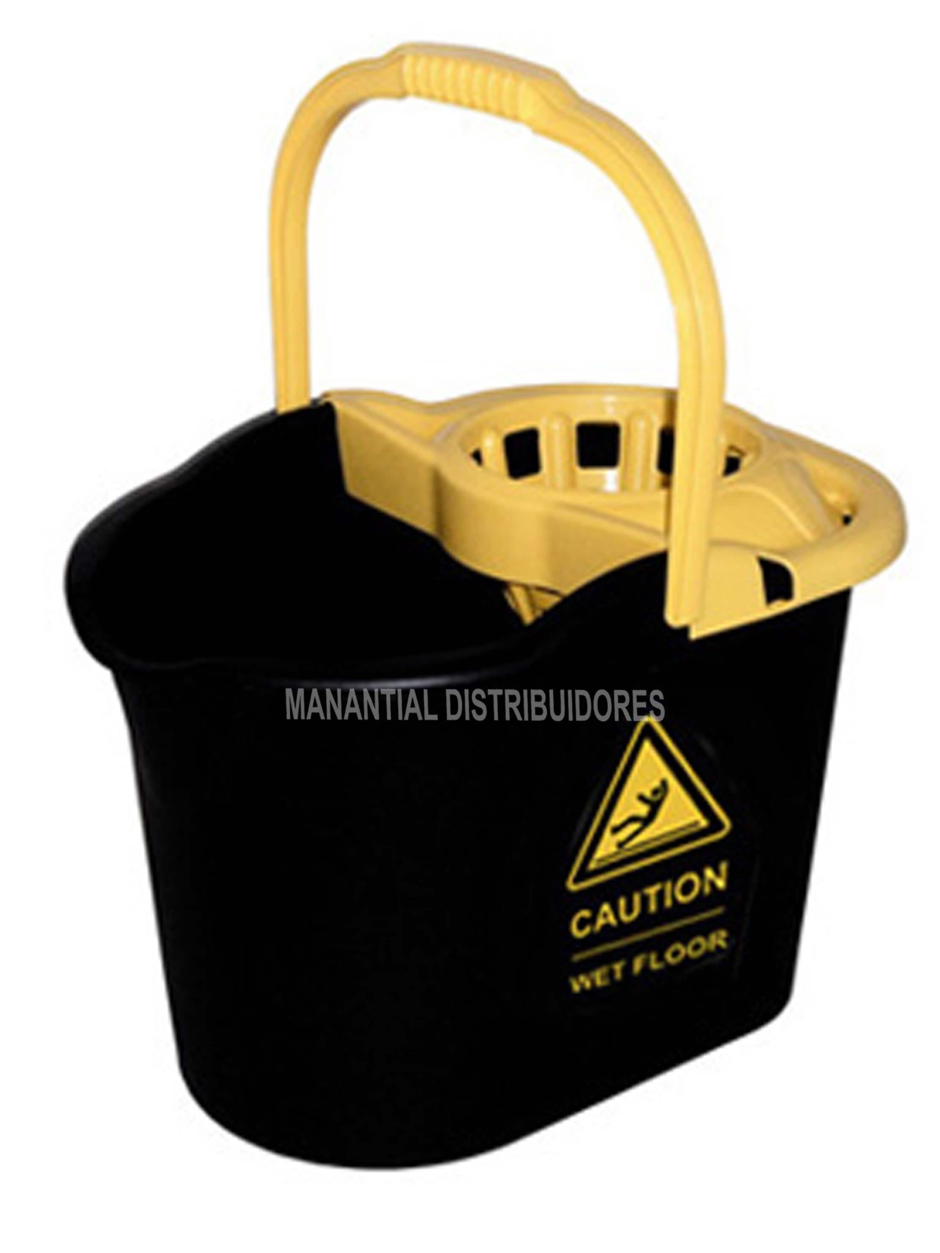 Cubo Rectangular Caution con escurridor.