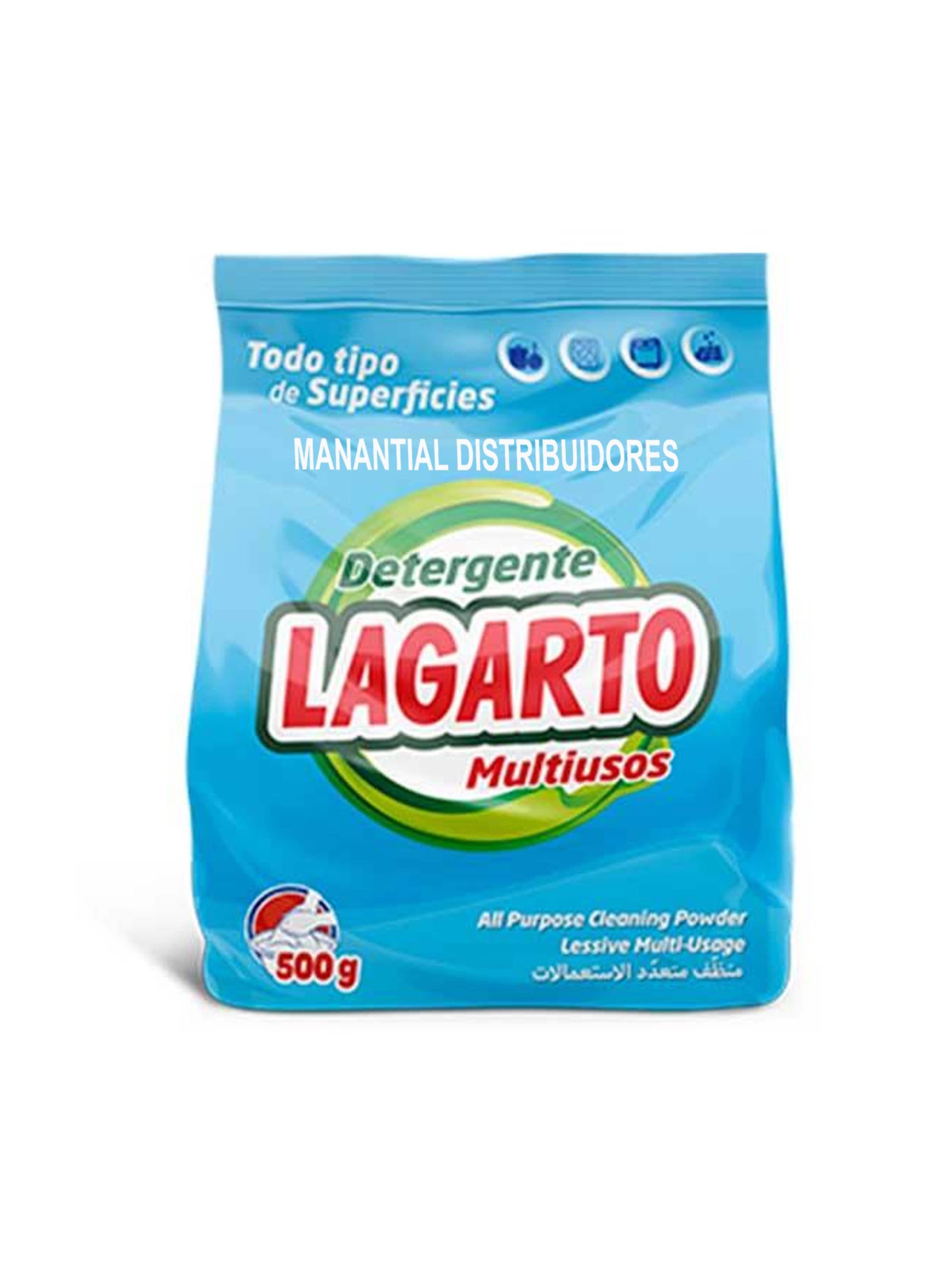 Caja 10 uni. Detergente Lagarto Multiusos 500 gramos