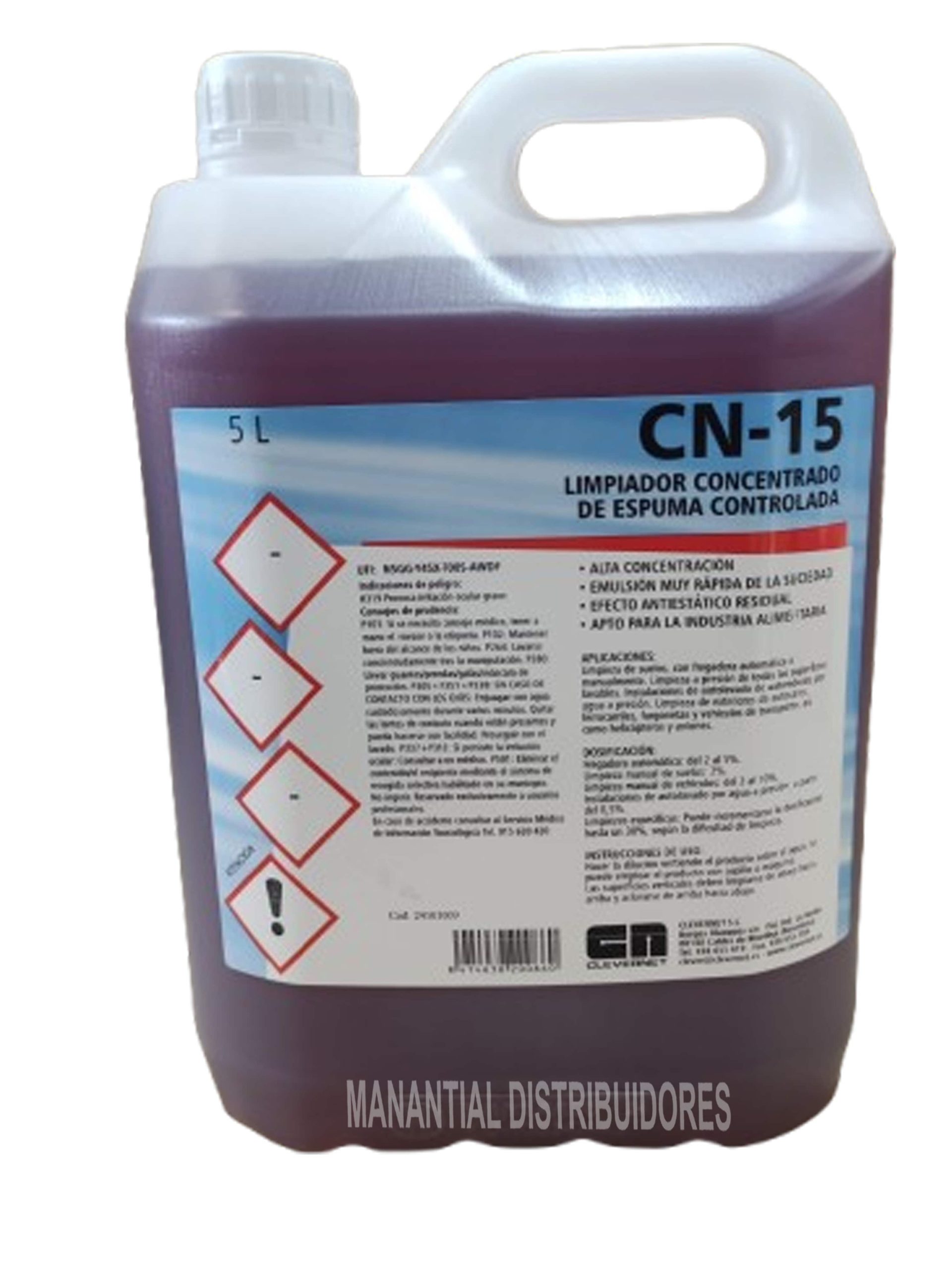 Detergente Espuma controlada CN-15 Clevernet 5 litros