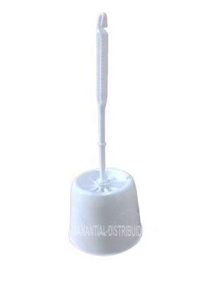 Escobillero completo plástico blanco