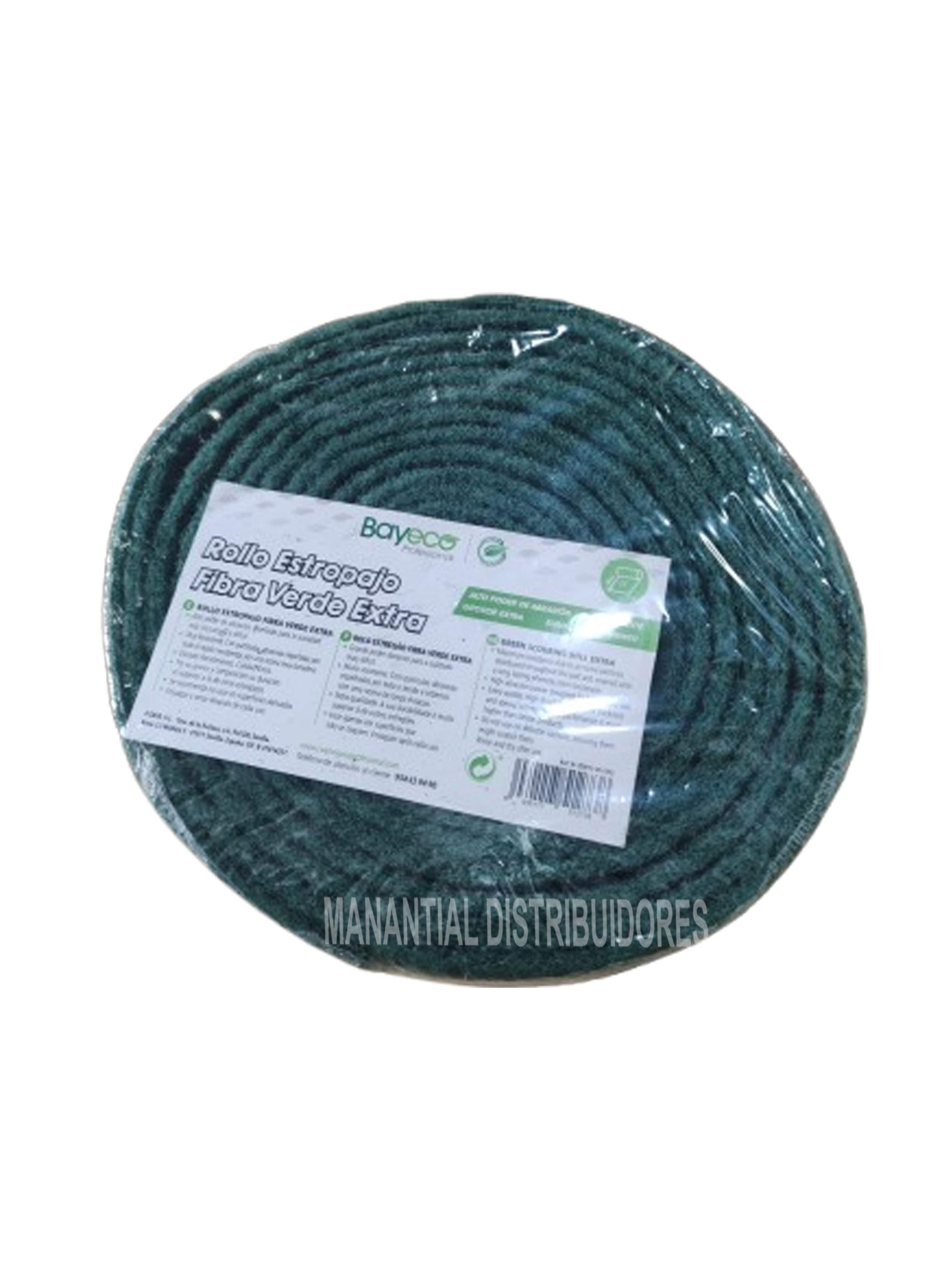 Rollo estropajo fibra verde extra 6 metros