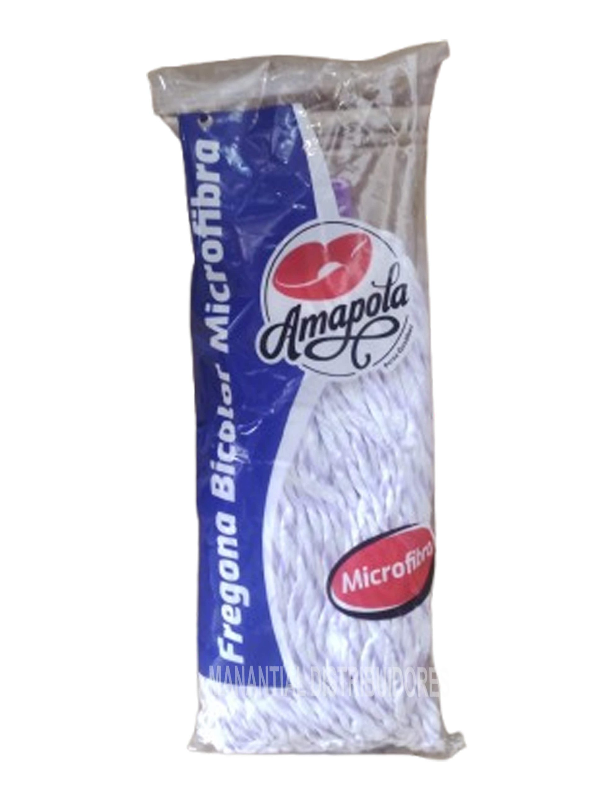 Fregona microfibras bicolor trenzada de 160 gramos