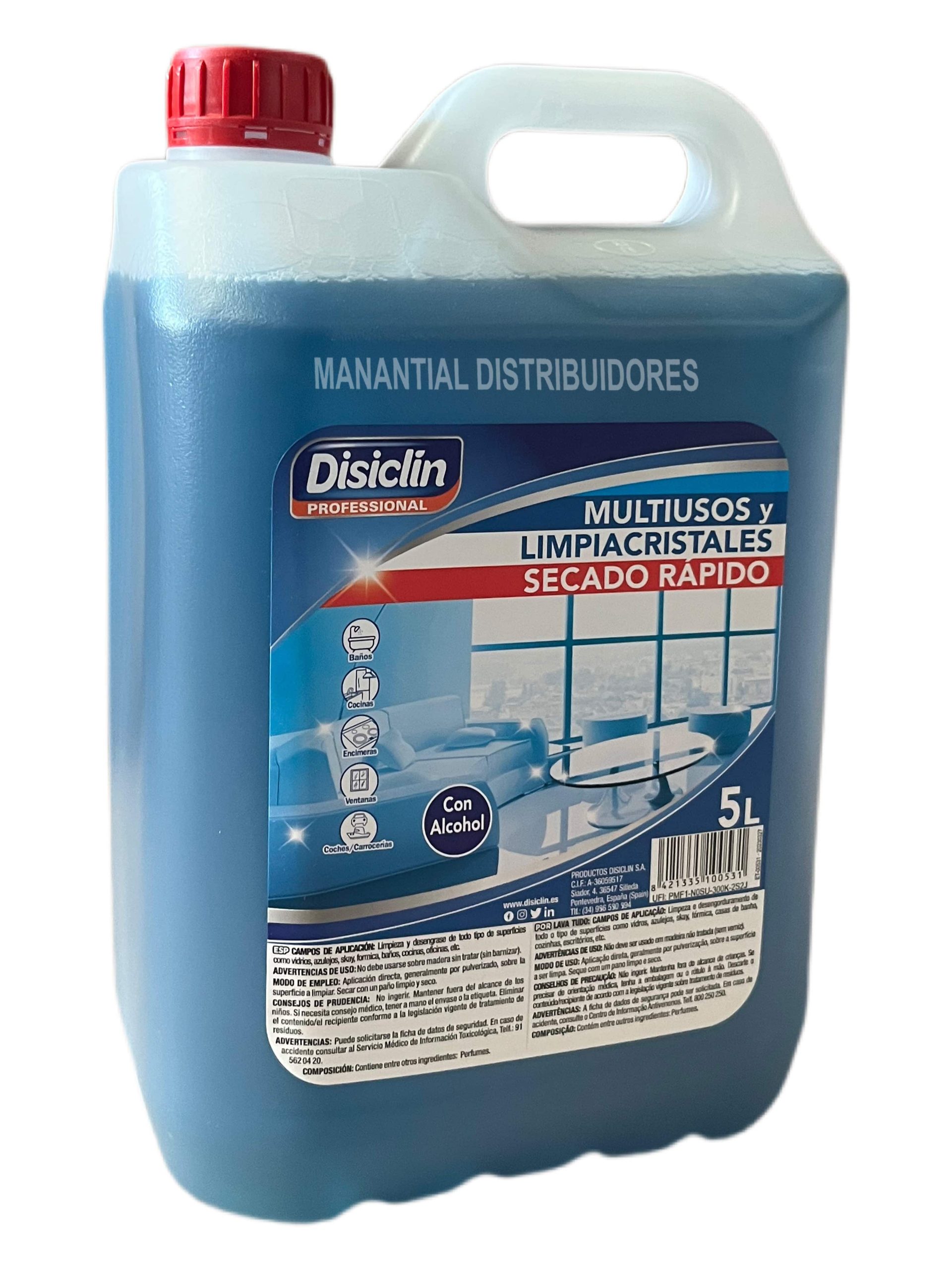 Limpia Cristales Multiusos Disiclin garrafa 5 litros