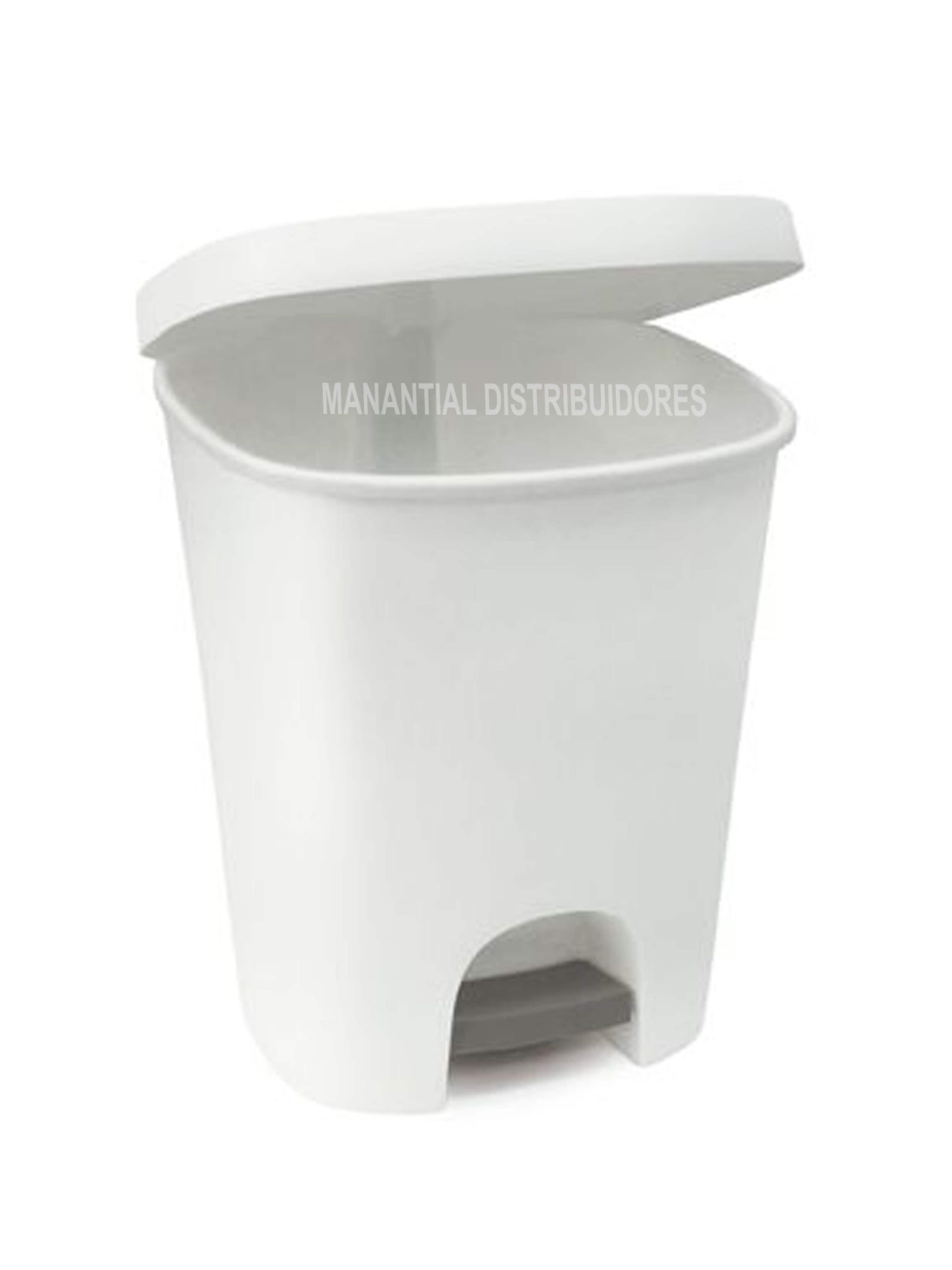 Papelera blanca con pedal de 25 litros