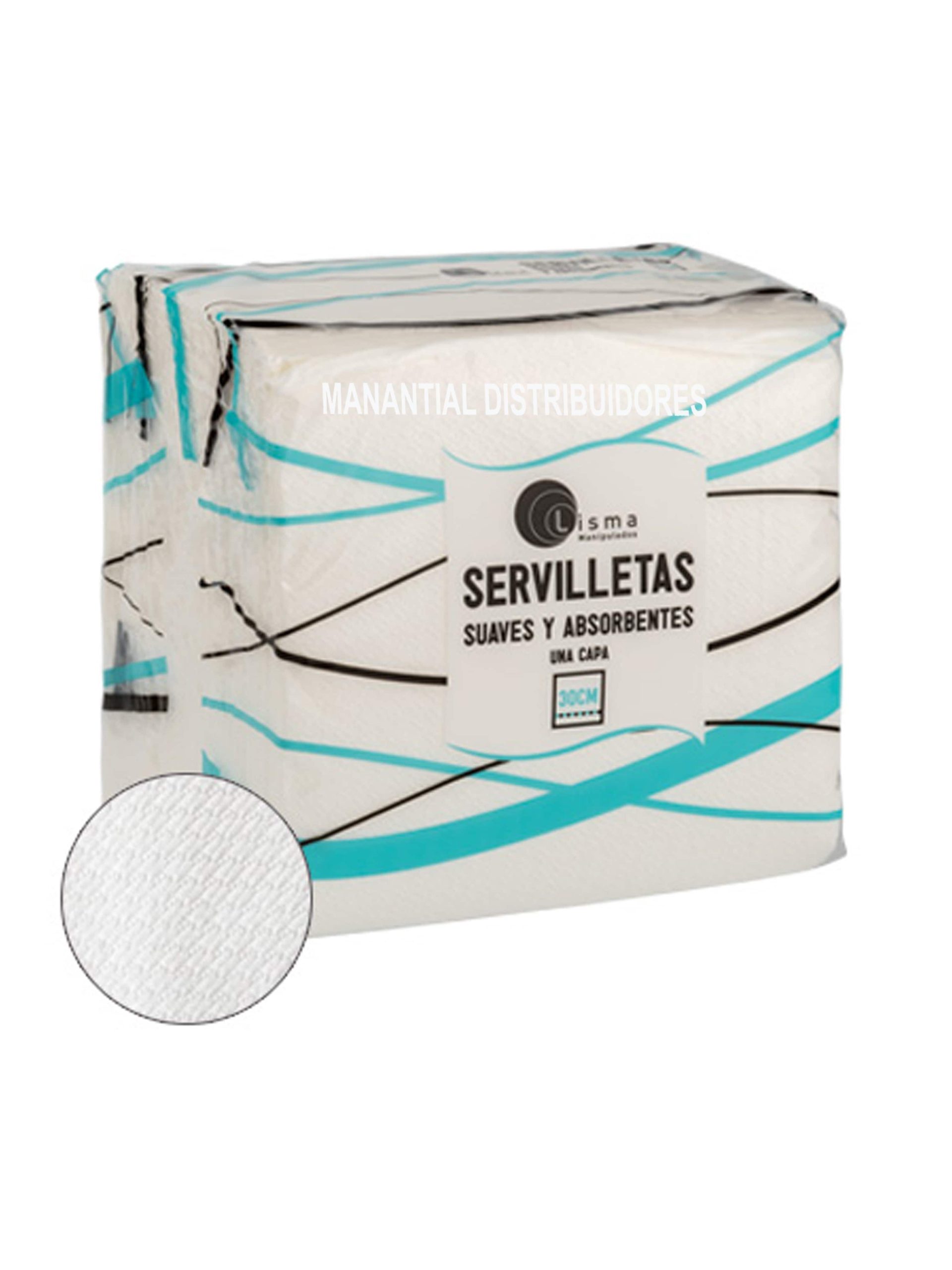 Servilletas 30x30 cm Blanca de 1 hojas. 48x100 unidades