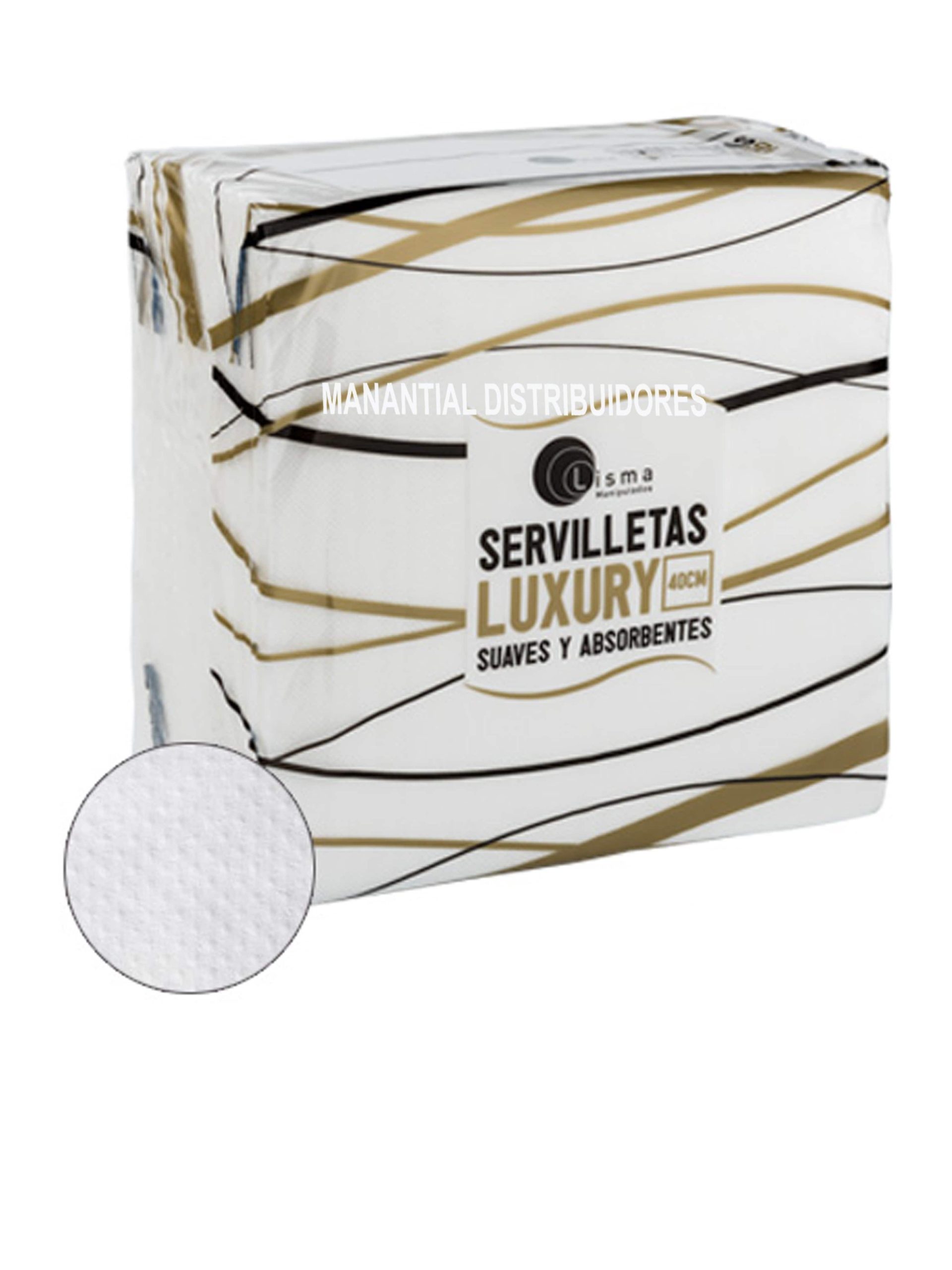 Servilletas 40x40 cm Blanca de 2 hojas. 24x100 unidades