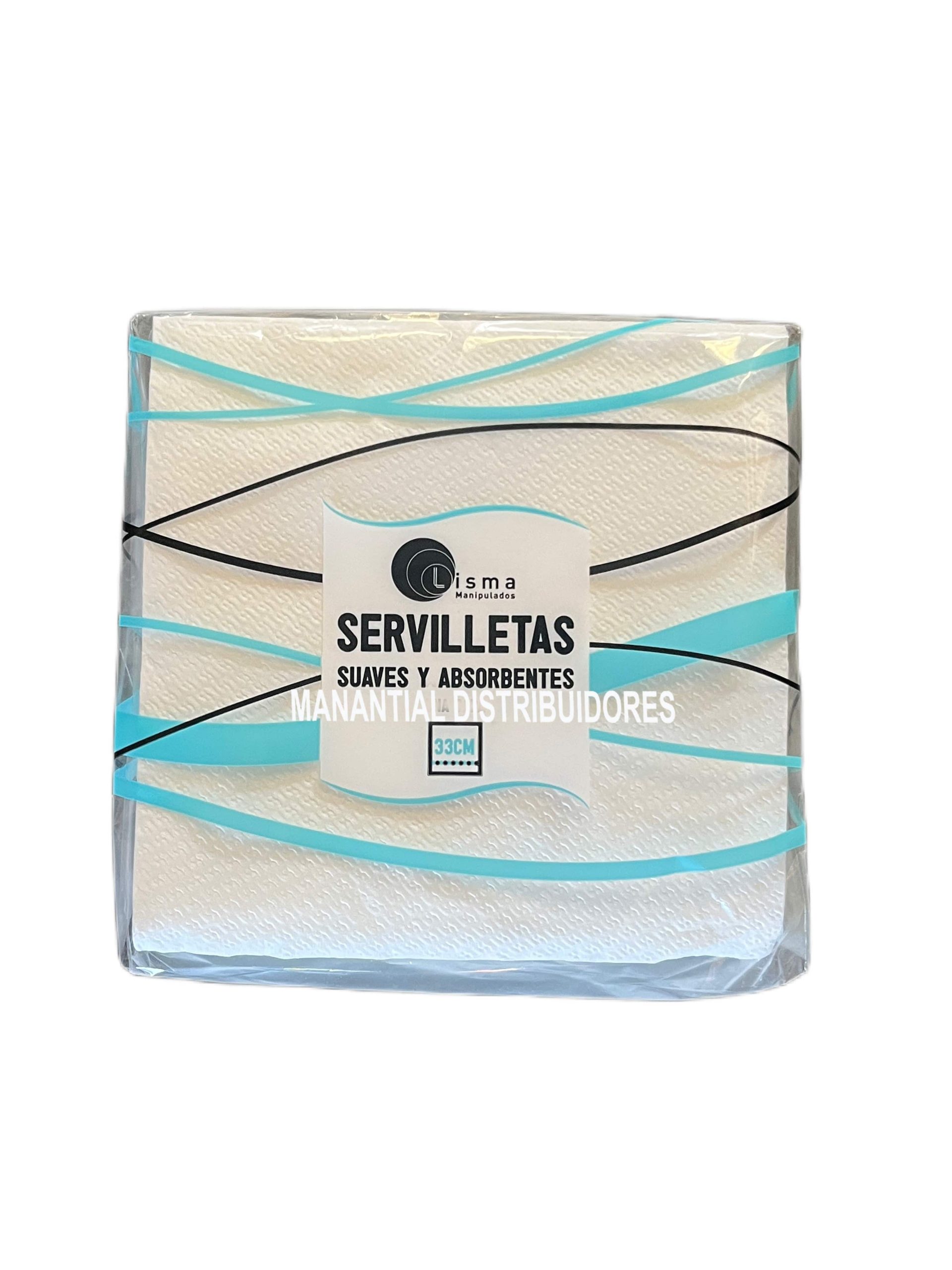 Servilletas 33x33 cm Blanca de 2 hojas. 48x100 unidades