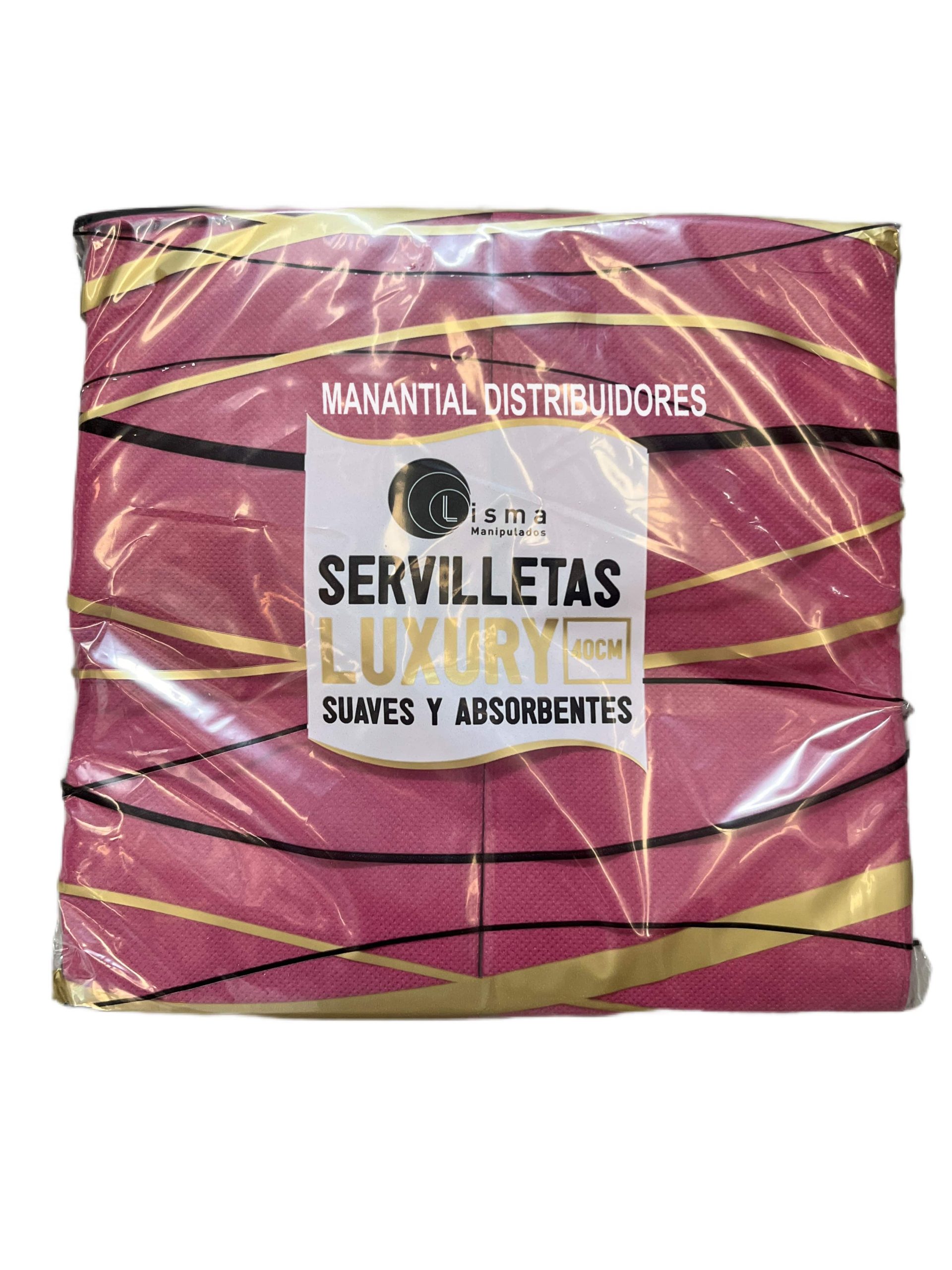 Servilletas 40x40 cm Color de 2 hojas. Pliegue 1/8